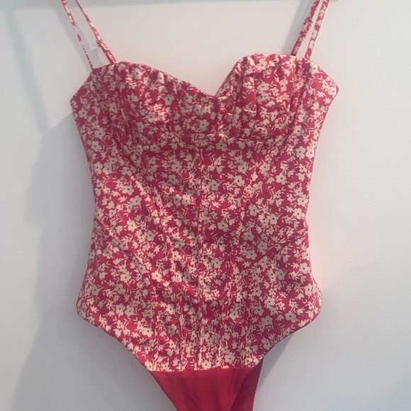 NWT Zara Floral Corset Bodysuit, Sz Small - Picture 7 of 16